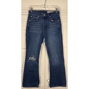 rag & bone Blue Ankle Cropped Jeans